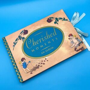 Parragon Cherished Moments Photo Album Cherub Angel Ribbon Tie Victorian